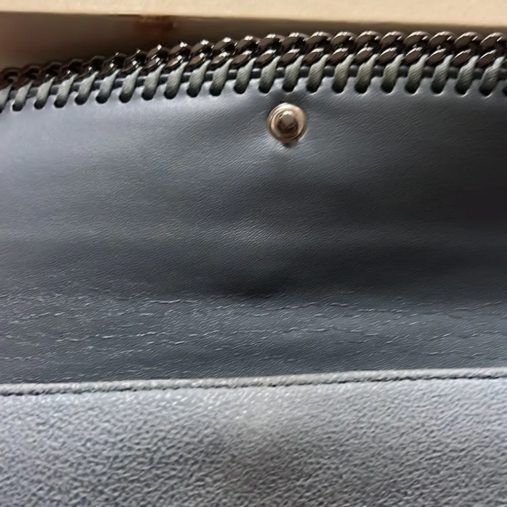 Stella McCartney Gray Suede Long Wallet